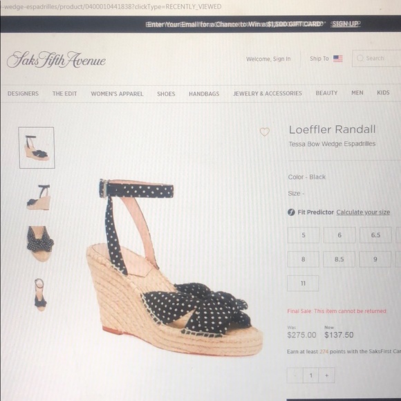 Polkadot wedge espadrille sandal - Picture 3 of 5